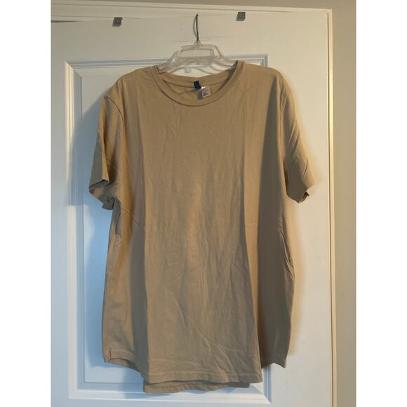 GUC Divided Men's Tan T Shirt Short Sleeve 100% Cotton Soft Size XL - Picture 1 of 5